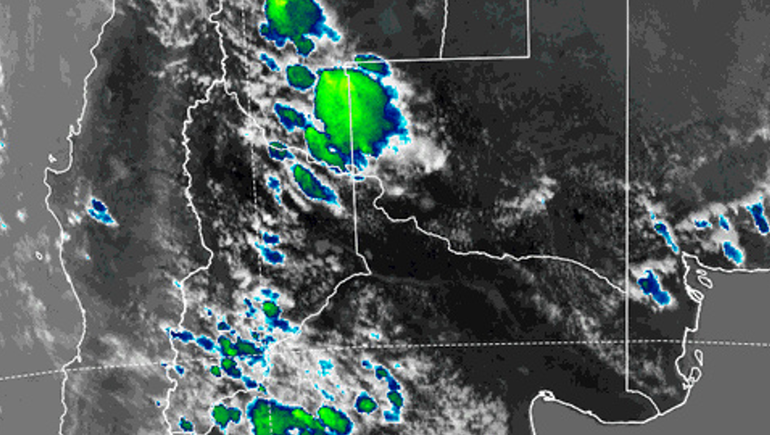 Alerta por tormentas fuertes y ocasional caída de granizo