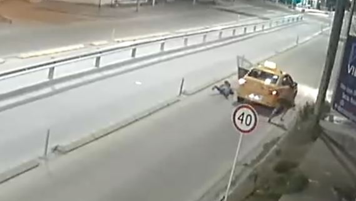 Video exclusivo del momento en el que el taxista baleado huye y salva su vida