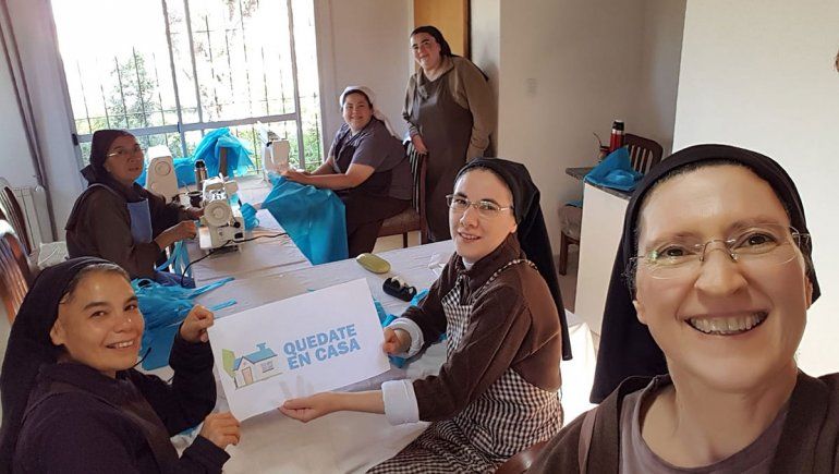 Las Carmelitas Descalzas hicieron 1000 barbijos en veinte días