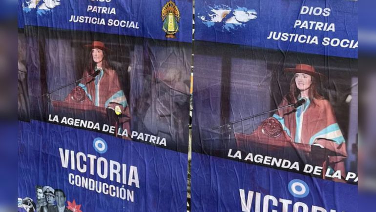 Los afiches de Victoria Villarruel al peronismo y la dupla Karina Milei-Manuel Adorni