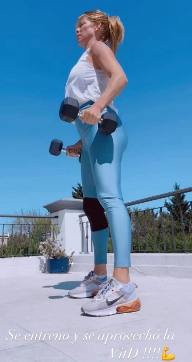 Nicole Neumann entrenando Nicole Neumann entrenando