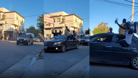 Locura africana: el festejo senegalés en el centro de Las Grutas