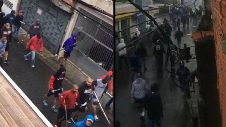 Era sin visitantes pero igual se cruzaron dos barras brasileñas: tiros y heridos