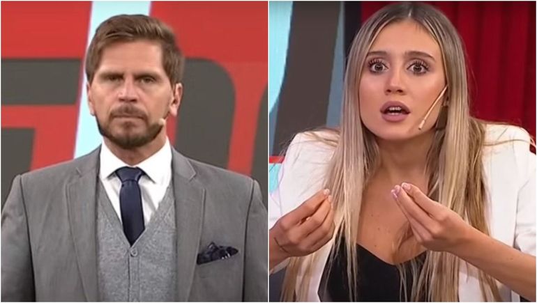 El incómodo momento que el Pollo Vignolo le hizo pasar a Morena Beltrán tras pelear con una figura de ESPN