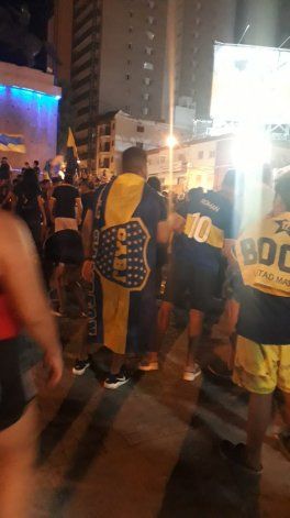 Los festejos en el Monumento del Boca campeón