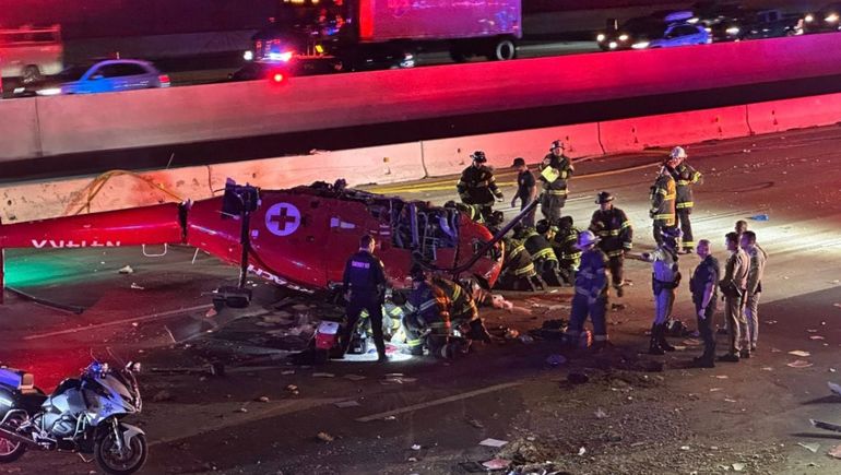 Se estrelló un helicóptero médico en Estados Unidos y tres miembros de la tripulación resultaron heridos