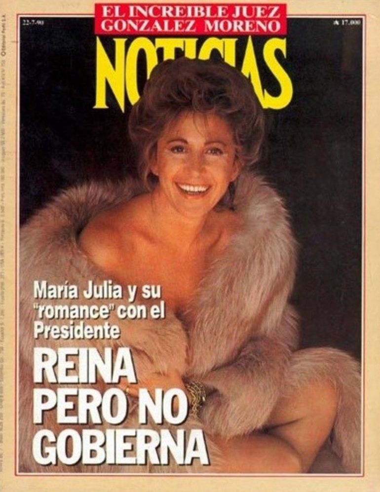 La histórica tapa de María Julia Alsogaray La histórica tapa de María Julia Alsogaray