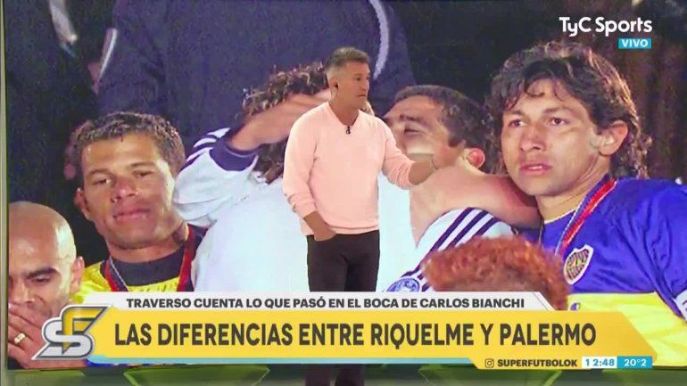 Video: Traverso lloró por la pelea Riquelme-Palermo y confesó viejas trampitas