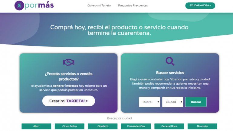 Con un sitio web, promueven a los autónomos que se quedaron sin trabajo por la pandemia