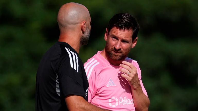 Lionel Messi y Javier Mascherano en Inter Miami