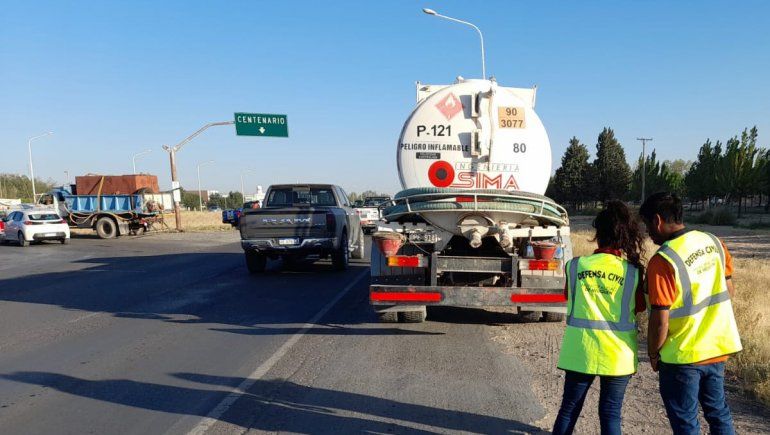 Fuerte control a camiones de cargas peligrosas en Ruta 7
