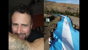 Un influencer español quedó impactado con la bandera gigante de Andacollo. Un influencer español quedó impactado con la bandera gigante de Andacollo.