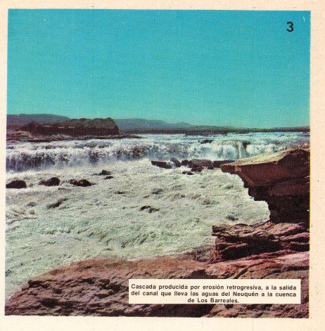 Pequeña cascada producida por la erosión retrogresiva del agua ingresando a Barreales.