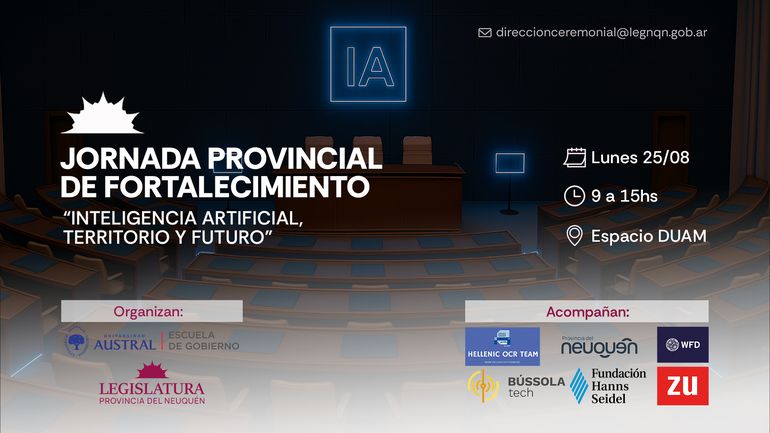 Neuquén será sede de una jornada sobre Inteligencia Artificial. Neuquén será sede de una jornada sobre Inteligencia Artificial.