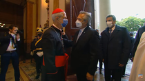 frente al presidente, el cardenal poli hablo de tensiones politicas