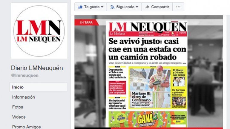 Cómo ver todas las noticias de LMN en Facebook
