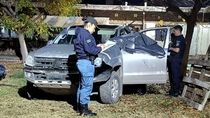 La camioneta que quedó involucrada en el apriete de la Uocra
