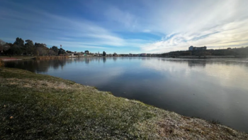 La laguna Cacique Chiquichano, en Trelew. La laguna Cacique Chiquichano, en Trelew.