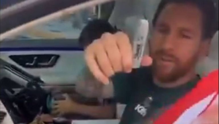 Qué dijo Messi al firmar una camiseta de River en Miami