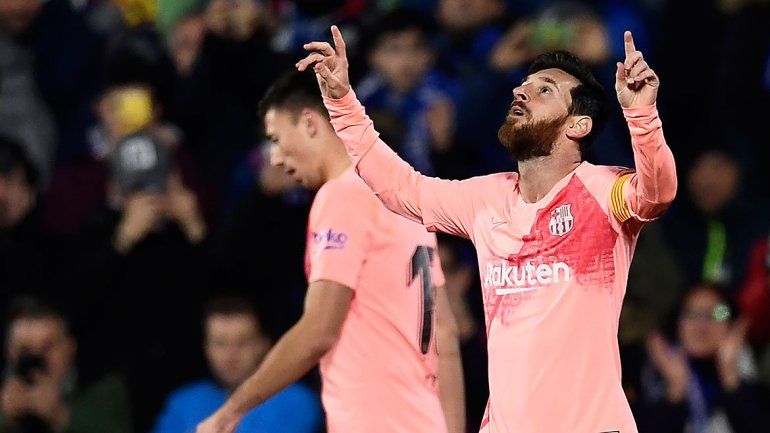 Messi arrancó el año con gol y triunfo del Barcelona ante el Getafe