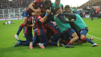 Los jugadores de San Lorenzo festejan el gol ante Boca que significó la victoria. Foto: TÉLAM Los jugadores de San Lorenzo festejan el gol ante Boca que significó la victoria. Foto: TÉLAM