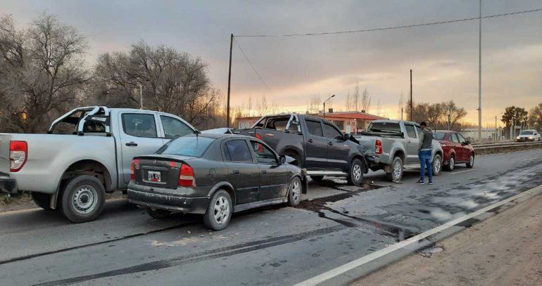 Ruta 7: se cruzó un perro y ocasionó un choque múltiple