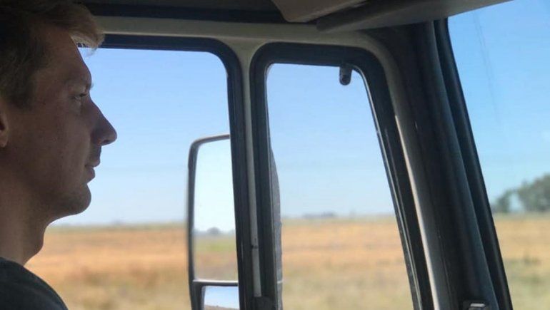 Alan Riglos durante un viaje.