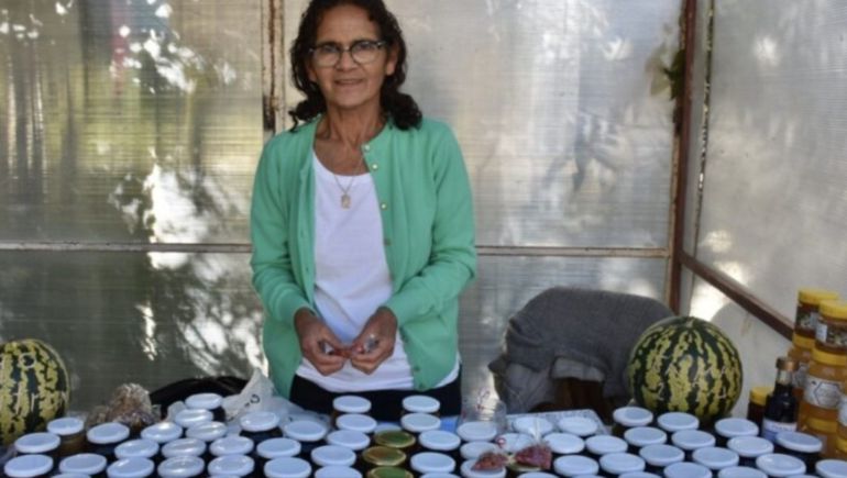 Judith Bentancourt es una de las pioneras que inició la elaboración de mermelada y otros productos con citrón en Gaiman.