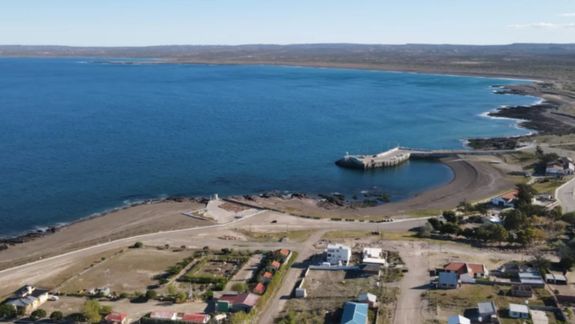 La localidad costera de Camarones, en Chubut.
