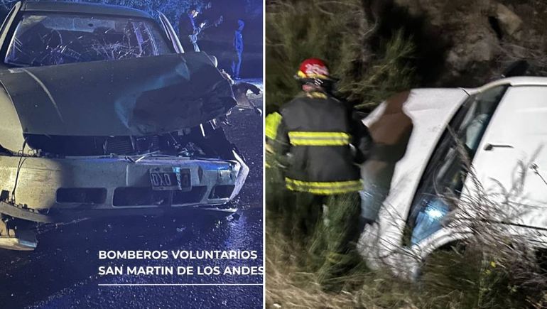 Choque frontal entre una camioneta y un auto en plena Ruta 40