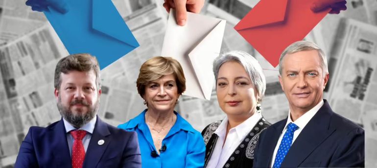 Cuatro de los ocho candidatos a quedarse con la presidencia de Chile. Cuatro de los ocho candidatos a quedarse con la presidencia de Chile.