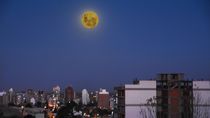 asi se ve la luna neuquina horas antes del eclipse