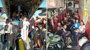 El primer vuelo de la Fuerza Aérea Argentina tiene destino a Roma, tras partir de Tel Aviv en medio de la guerra entre Israel y Hamás. El primer vuelo de la Fuerza Aérea Argentina tiene destino a Roma, tras partir de Tel Aviv en medio de la guerra entre Israel y Hamás.