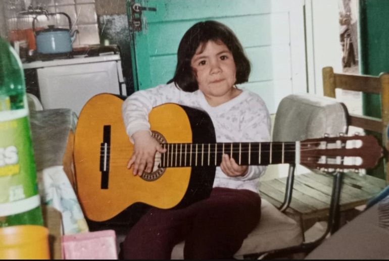 Gloria en su infancia. Gloria en su infancia.