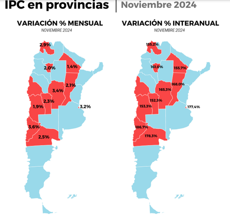 El cuadro incluye las estimaciones de propias de las provincias que llevan a cabo este tipo de mediciones. El cuadro incluye las estimaciones de propias de las provincias que llevan a cabo este tipo de mediciones.