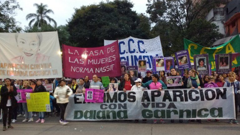 Una multitud marchó por la aparición de Daiana