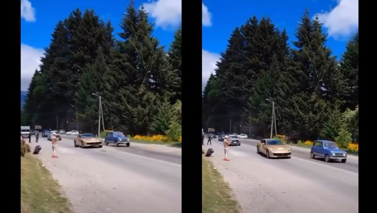 No es la nave, es el piloto: un neuquino pasó a una Ferrari con su Renault 4