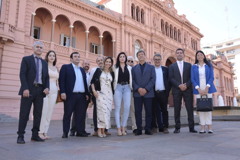 El equipo de trabajo de Javier Milei. El equipo de trabajo de Javier Milei.