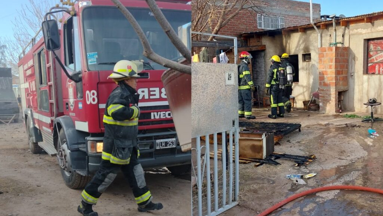 Centenario: vecinos rescatan a dos bebés en medio de un incendio