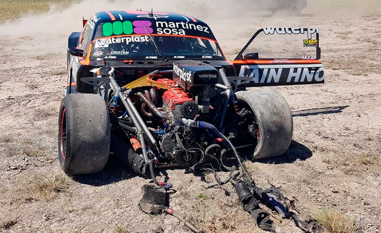 ¡Destruido! Así quedó el Chivo de Canapino tras el piñazo