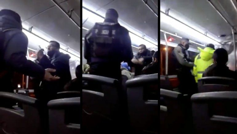 Escándalo en un colectivo terminó con un pasajero demorado
