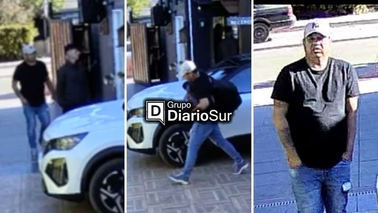 Los ladrones captados tras robar al matrimonio neuquino en Chile