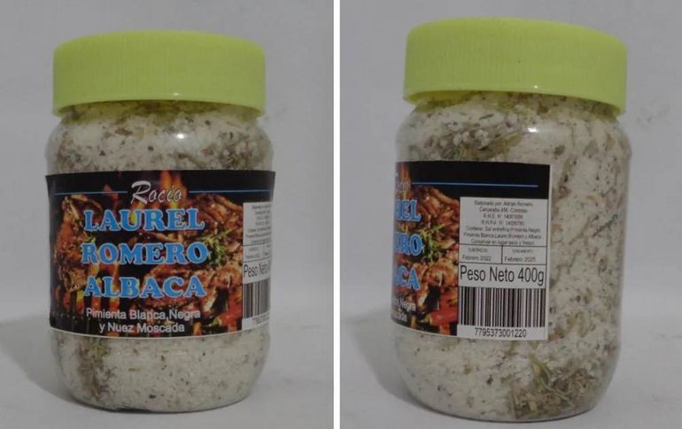 ANMAT prohibió éstos condimentos: Laurel, Romero, Albahaca, Pimienta Blanca, Negra y Nuez Moscada, de la marca Rocío, por no conocer sus condiciones de elaboración y ser potencialmente perjudiciales para la salud de los consumidores.