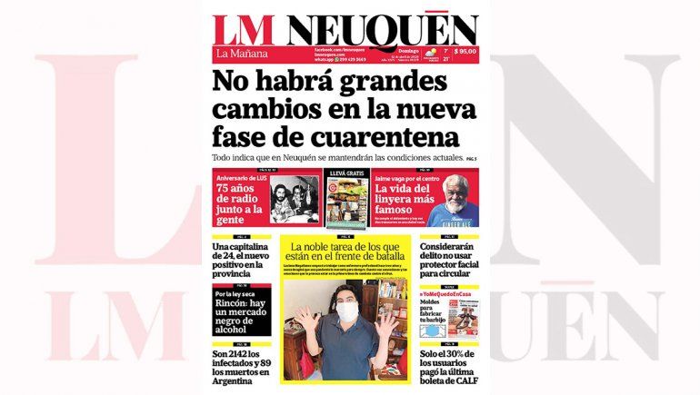 Repasá página por página la edición impresa de LMN