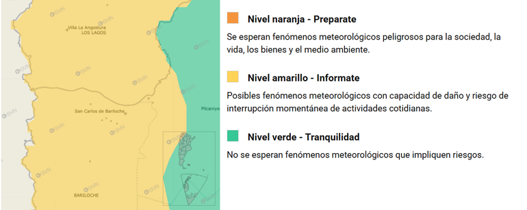 El pronóstico en Neuquén también indica una alerta meteorológica por lluvias en la zona de Los Lagos. El pronóstico en Neuquén también indica una alerta meteorológica por lluvias en la zona de Los Lagos.
