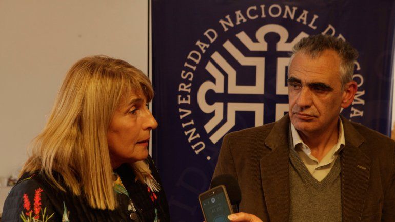 Chani Sapag analizó el presupuesto de la UNCo con el rector Gustavo Crisafulli.