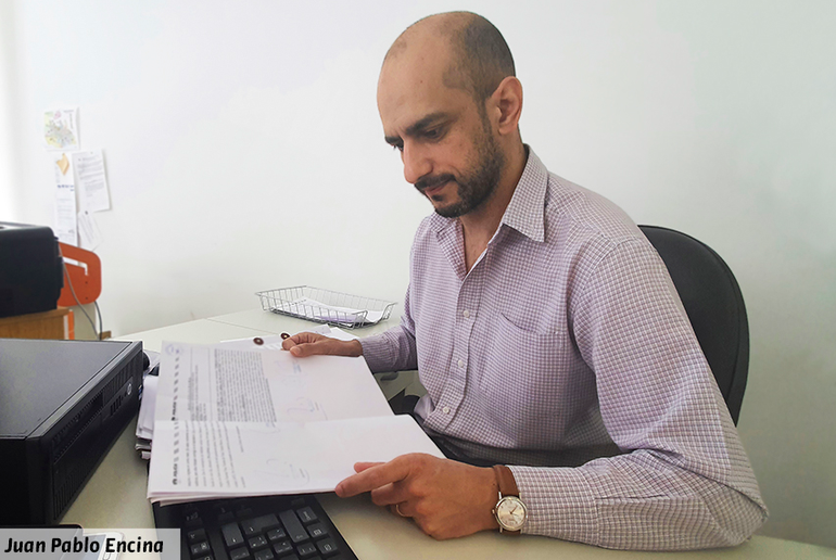 Juan Pablo Encina, antes de ser funcionario judicial formó parte de la Policía durante 11 años. Juan Pablo Encina, antes de ser funcionario judicial formó parte de la Policía durante 11 años.