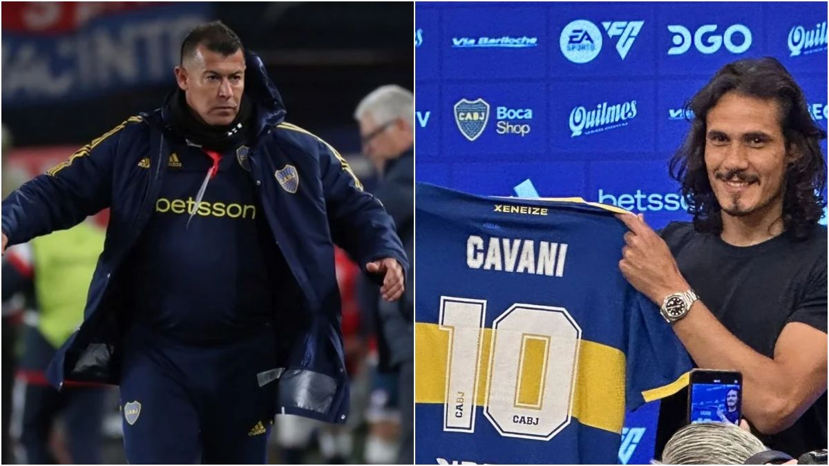 Almirón confirmó cuándo será el gran debut de Cavani en Boca