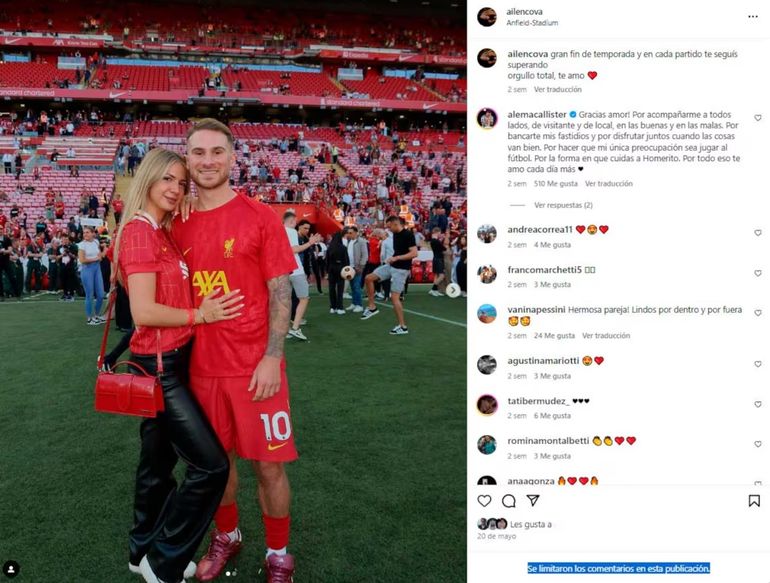 Alexis Mac Allister y Ailén Cova Alexis Mac Allister y Ailén Cova