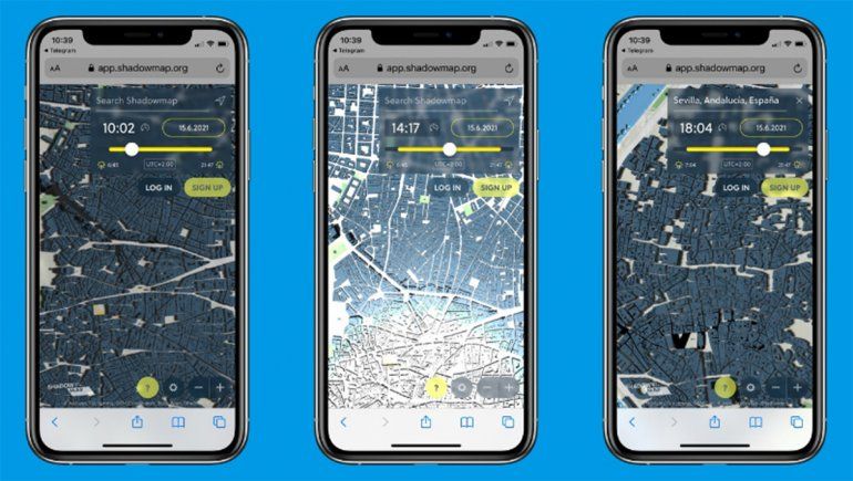 Shadowmaps, la app que ayuda a caminar por la sombra y evitar el sol